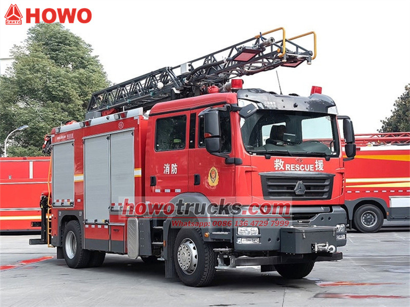 Howo arial ladder fire rescue truck 