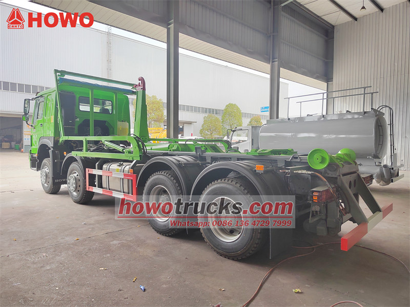 HOWO 26tons hooklift truck rear view