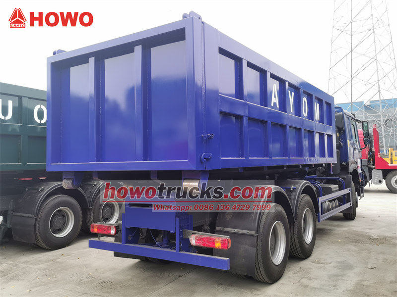 HOWO 6x4 hook loader garbage truck