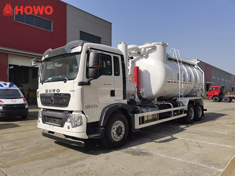 HOWO 6x4 dry vacuum suction truck