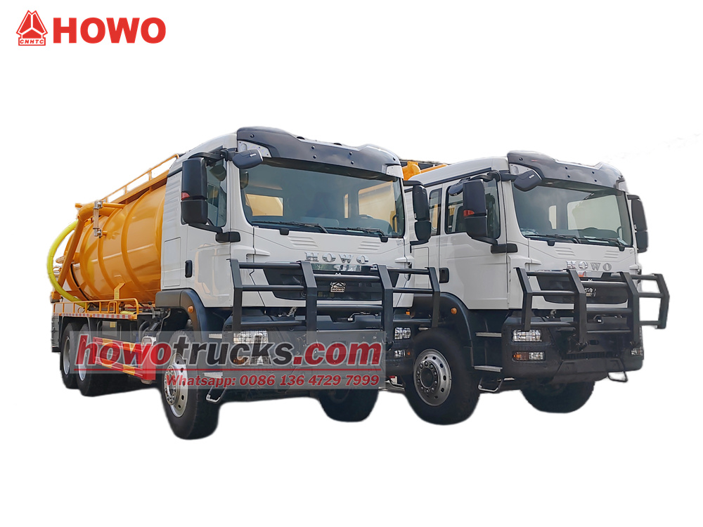 Howo 20 cbm commercial drainage cleaning truck