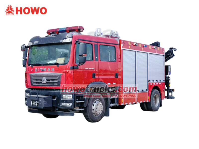 Howo 4x2 fire rescue truck