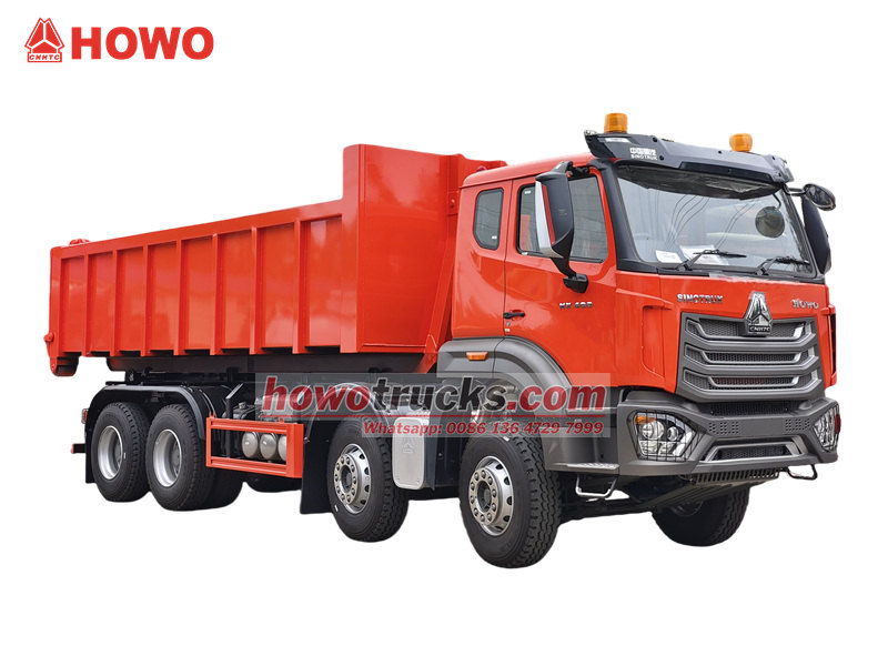 HOWO 8×4 hook lift garbage truck