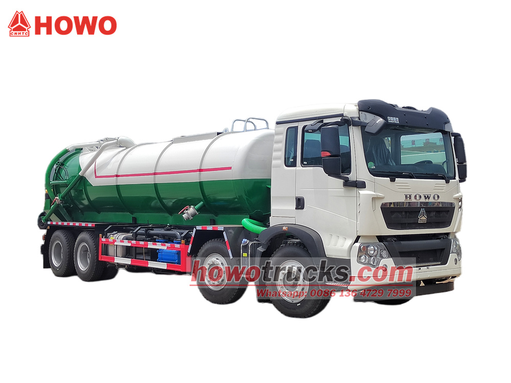 Howo 16 cbm commercial drainage cleaning truck