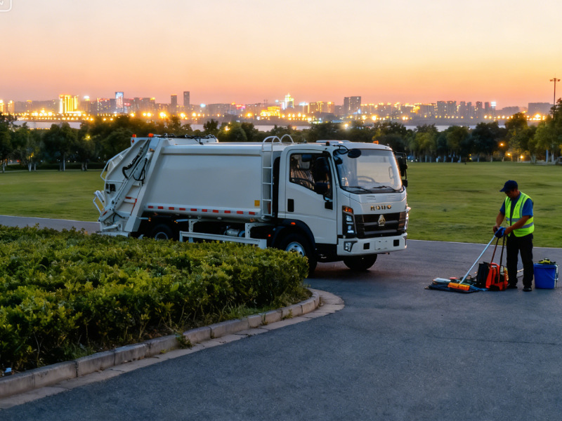 Howo garbage compactor truck