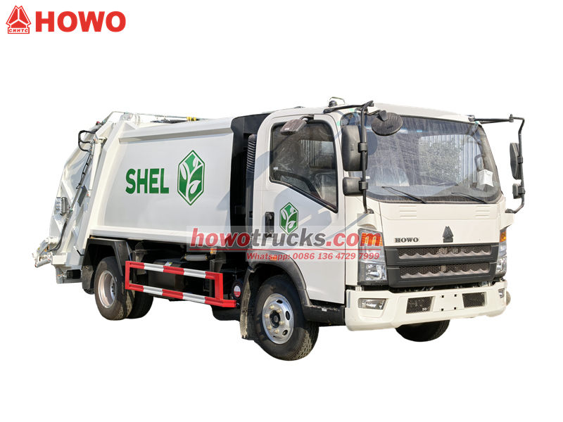 Howo 4x2 garbage compactor truck