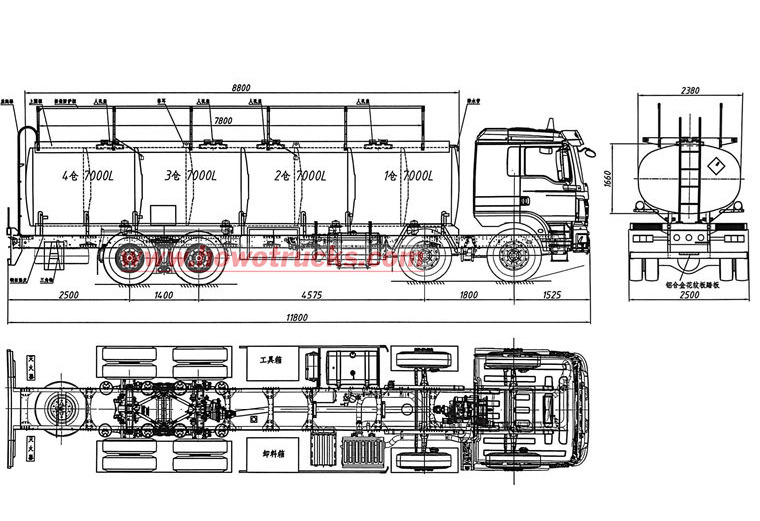 howo 8x4 drive diesel fuel tanker