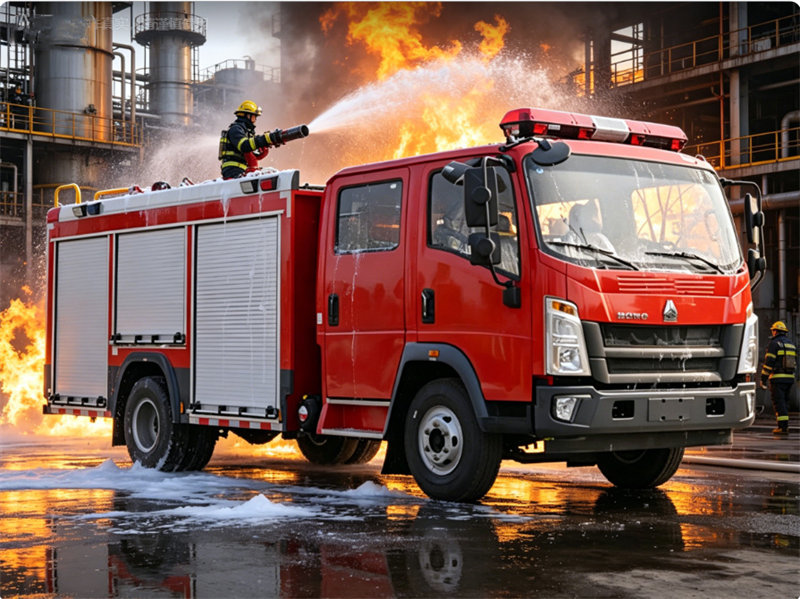 Howo fire foam tank truck