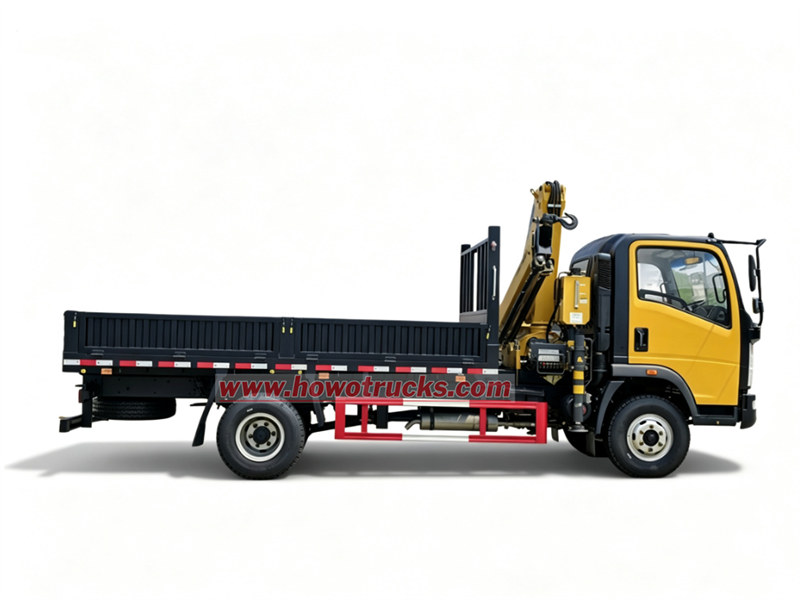 HOWO 5Ton truck mounted hydraulic lifting crane HOWO 5Ton truck mounted hydraulic lifting crane